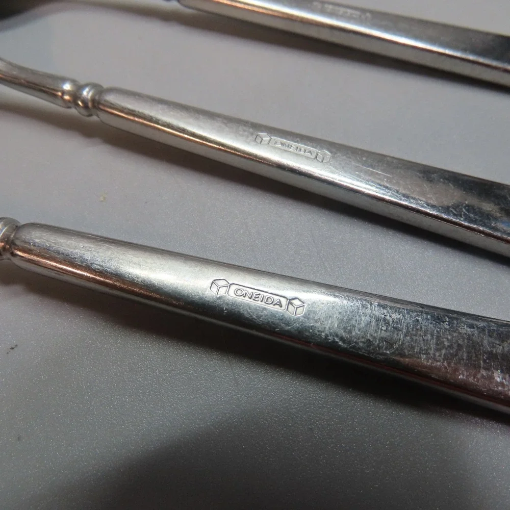 Oneida Cube EASTON‎ Stainless Teaspoon Set of 3 Flatware 6